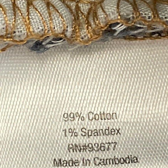 Ana Shorts Womens 12 / 31 Jean Dark Wash Denim Raw Edge Cuffed Stretch Cotton - Picture 10 of 11